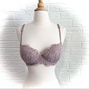 Victoria’s Secret PINK Lace Push-Up Strappy Back Bra Size 32D